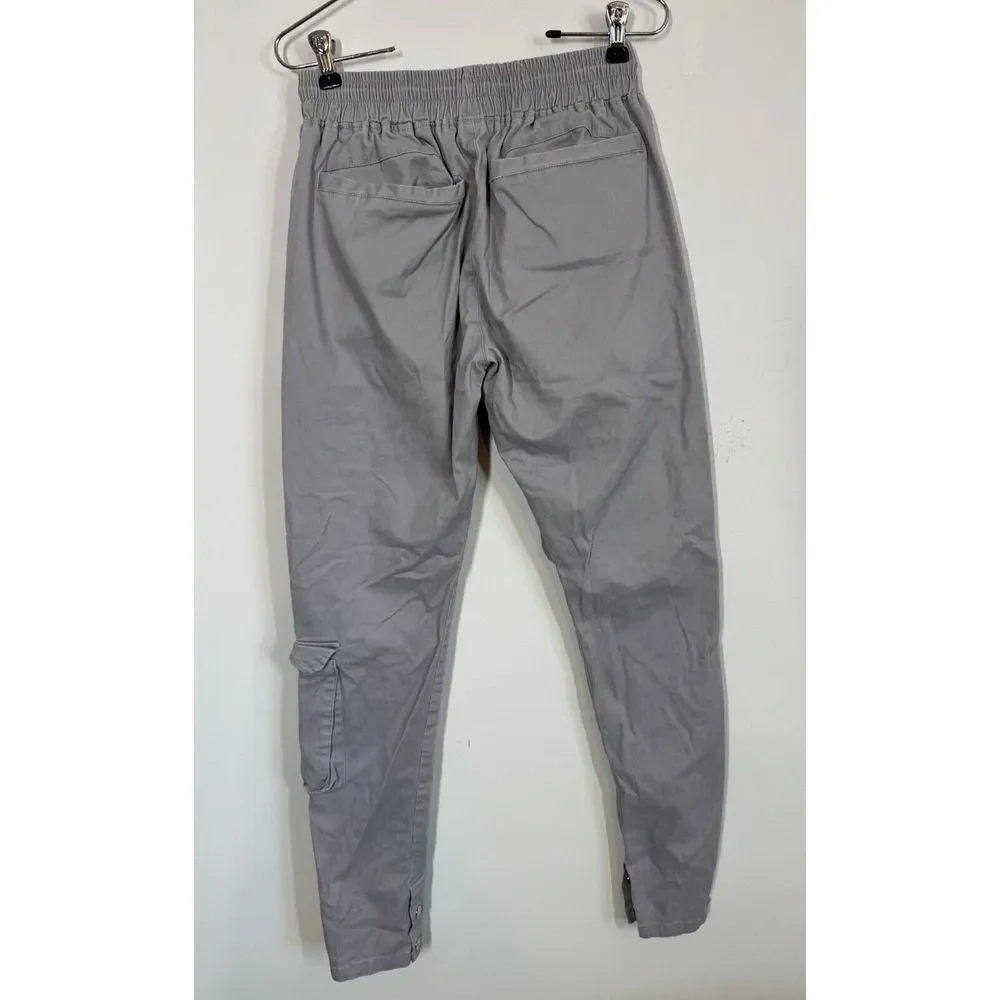 Hood Couture Mens Pull On Gray Cargo Pants Size XS Grunge Streetwear Hip Hop Y2K - Picture 7 of 13